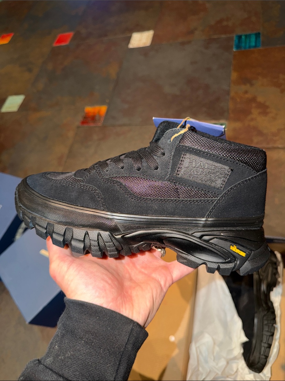 Men's Black Rugged Trail Sneaker Boot